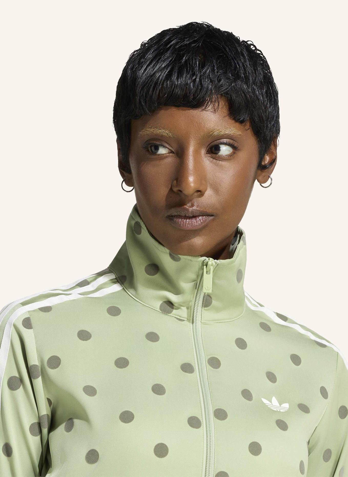 adidas Originals Sweatjacke SATIN POLKA DOTS TT: GRÜN