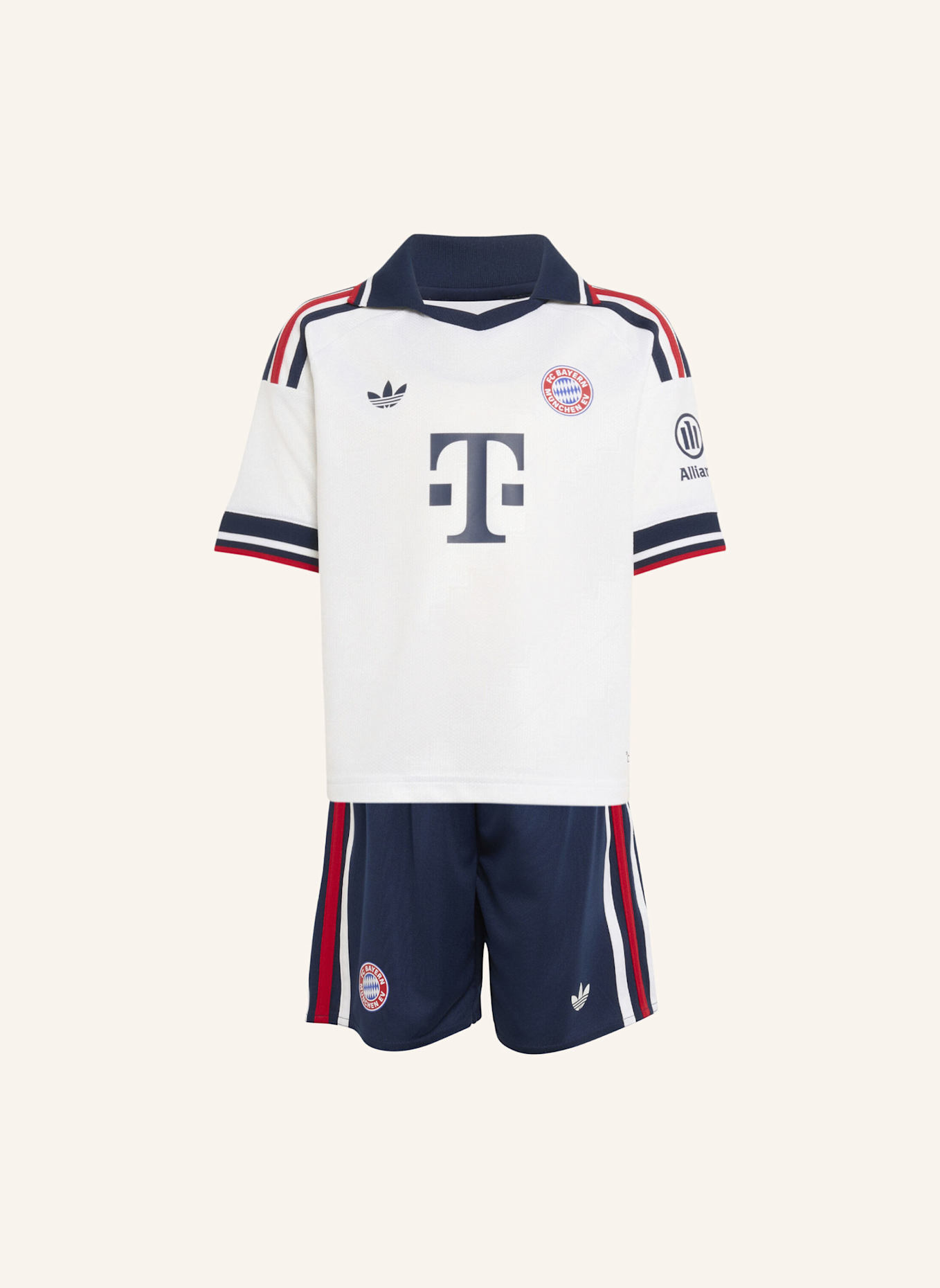 adidas FC BAYERN MÜNCHEN 26/27 KIDS AUSWÄRTSSET: WEISS