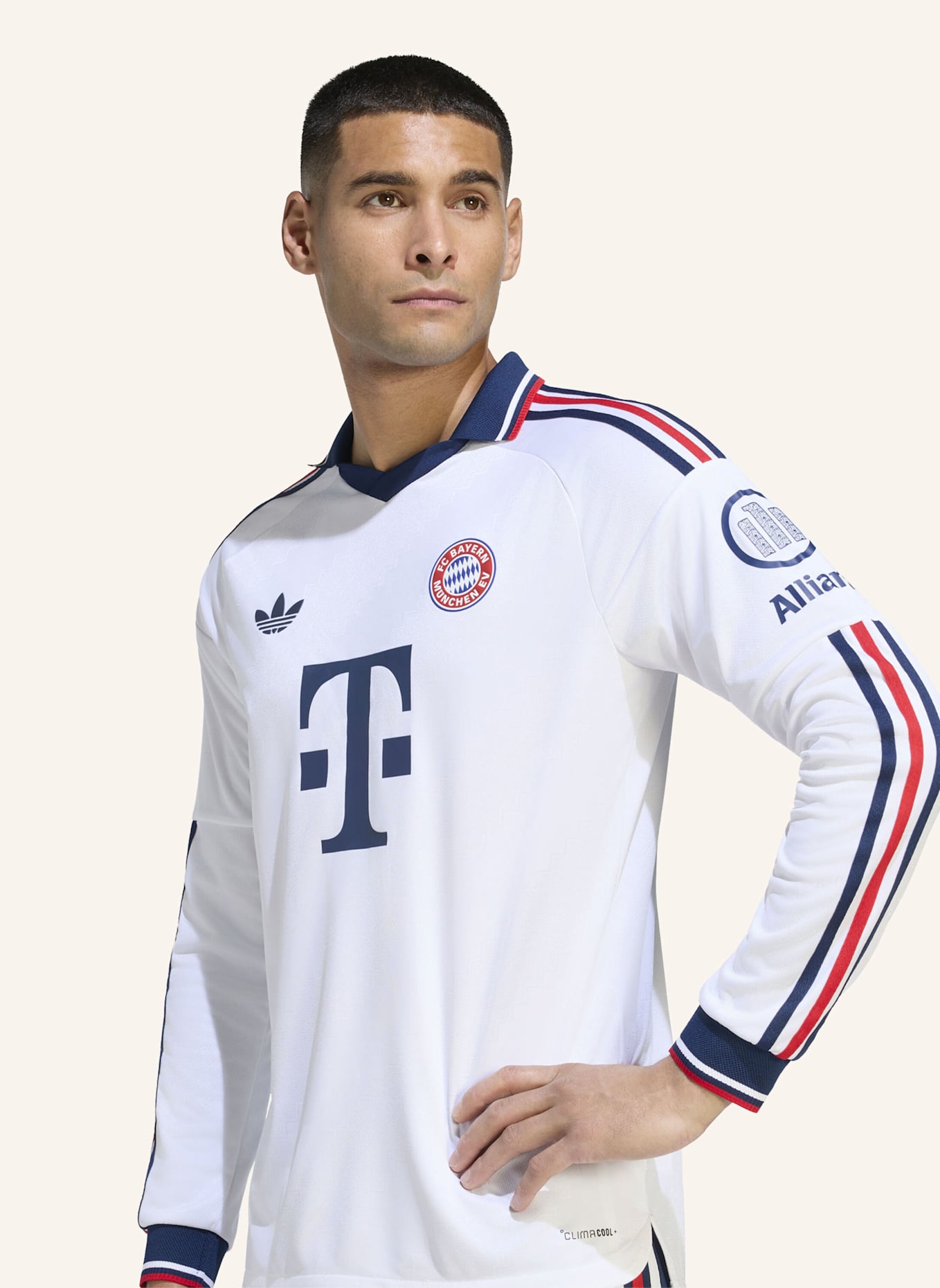 adidas FC BAYERN MÜNCHEN 26/27 AUTHENTIC AUSWÄRTSTRIKOT, LANGÄRMELIG: WEISS