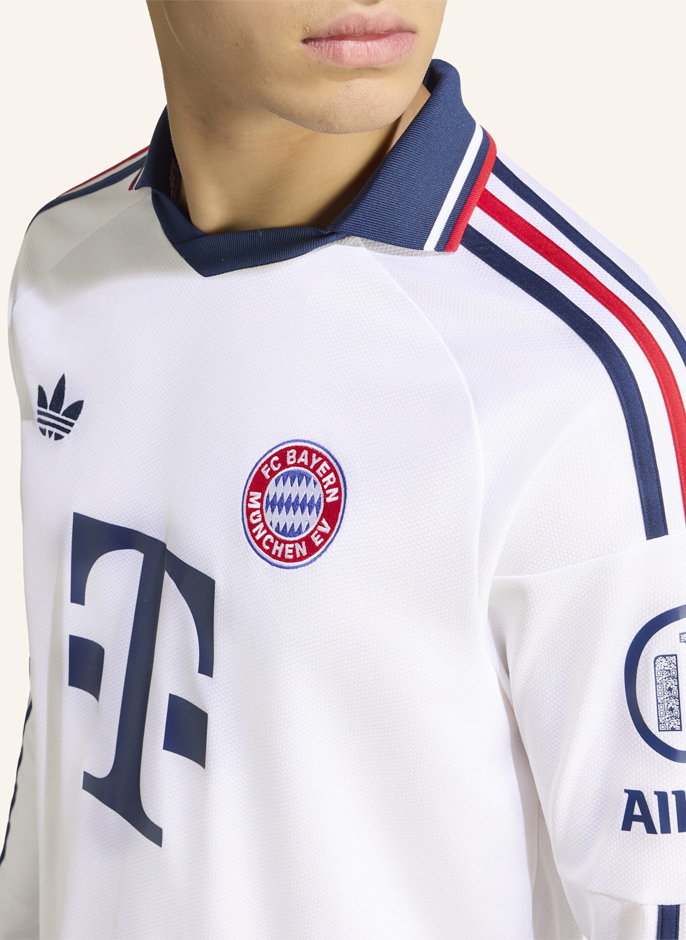 adidas FC BAYERN MÜNCHEN 26/27 AUSWÄRTSTRIKOT, LANGÄRMELIG: WEISS