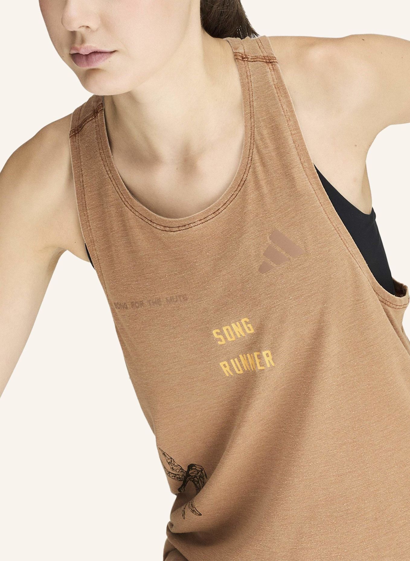 adidas ADIDAS RUNNING X SONG FOR THE MUTE TANKTOP: BRAUN