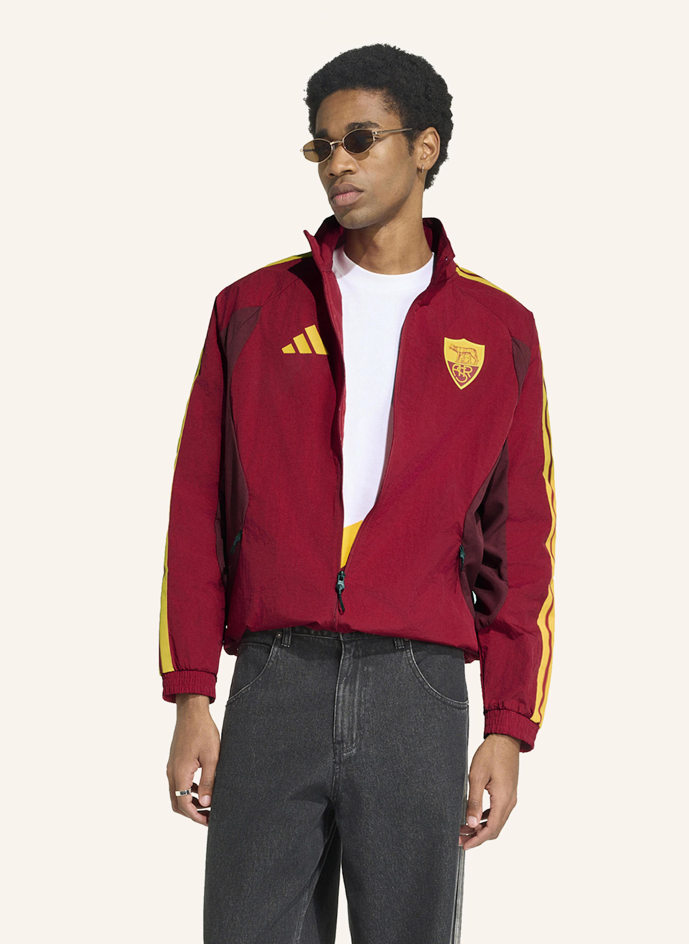 adidas AS ROM ANTHEM HEIMJACKE: ROT