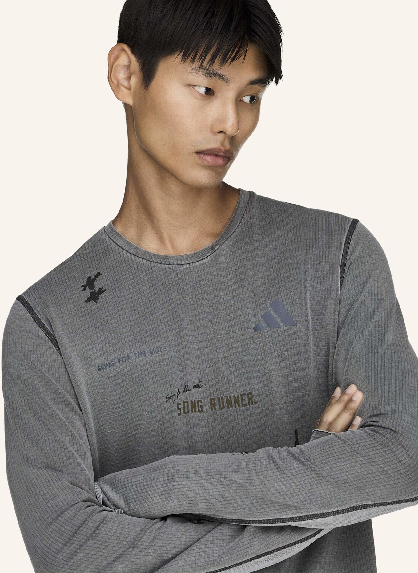 adidas ADIDAS RUNNING X SONG FOR THE MUTE LONGSLEEVE: GRAU
