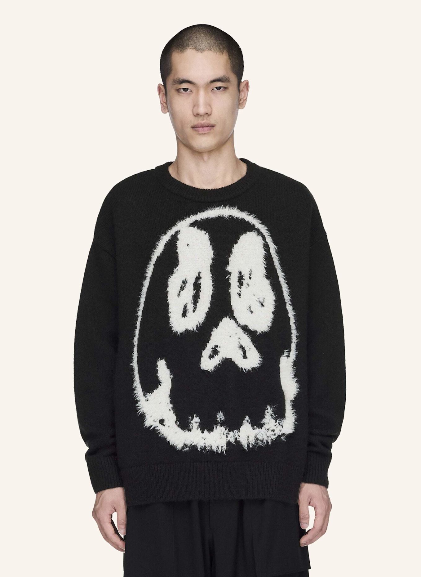 Y-3 Y-3 CHITO GRAPHIC STRICKPULLOVER: SCHWARZ