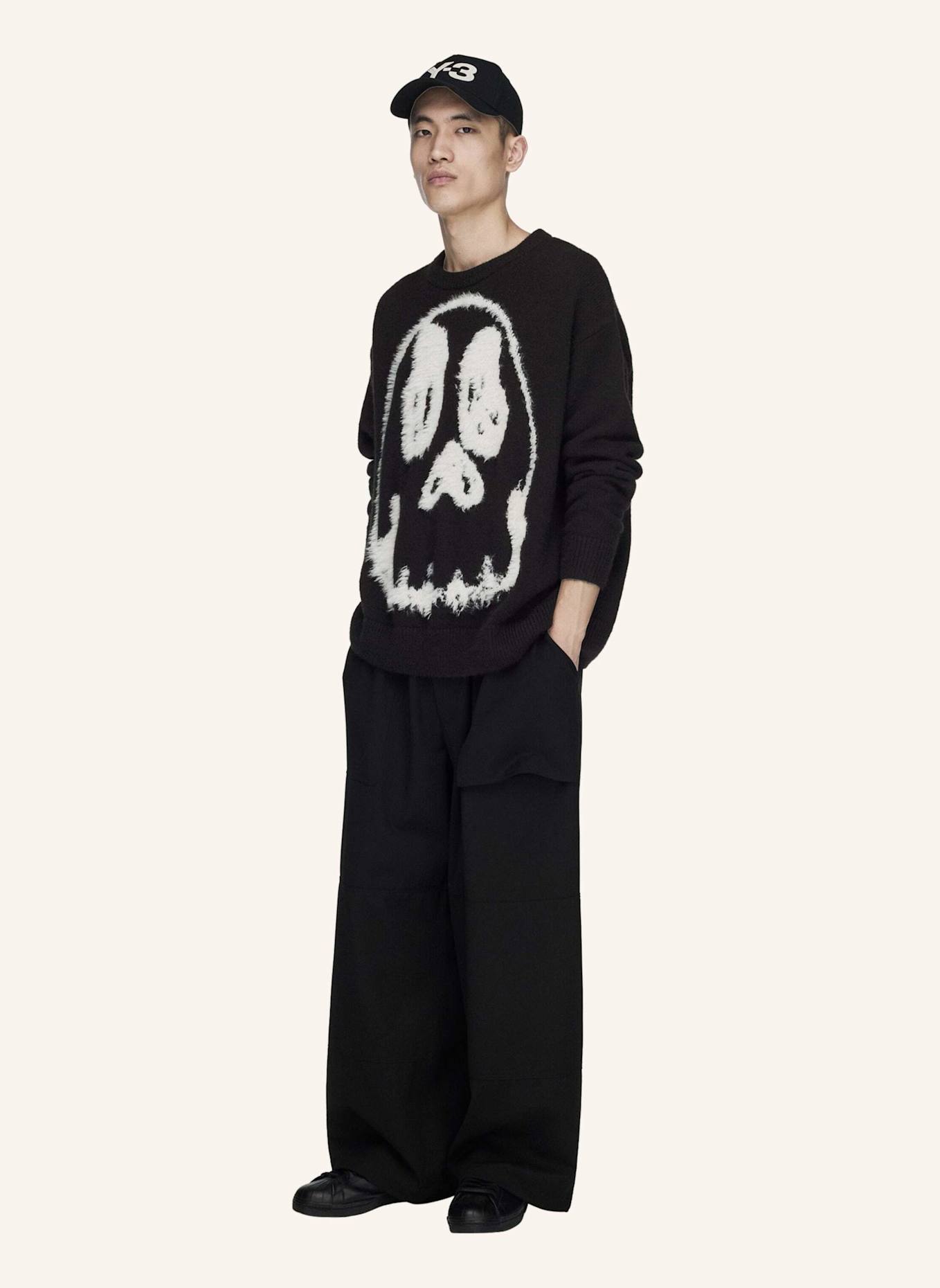 Y-3 Y-3 CHITO GRAPHIC STRICKPULLOVER: SCHWARZ
