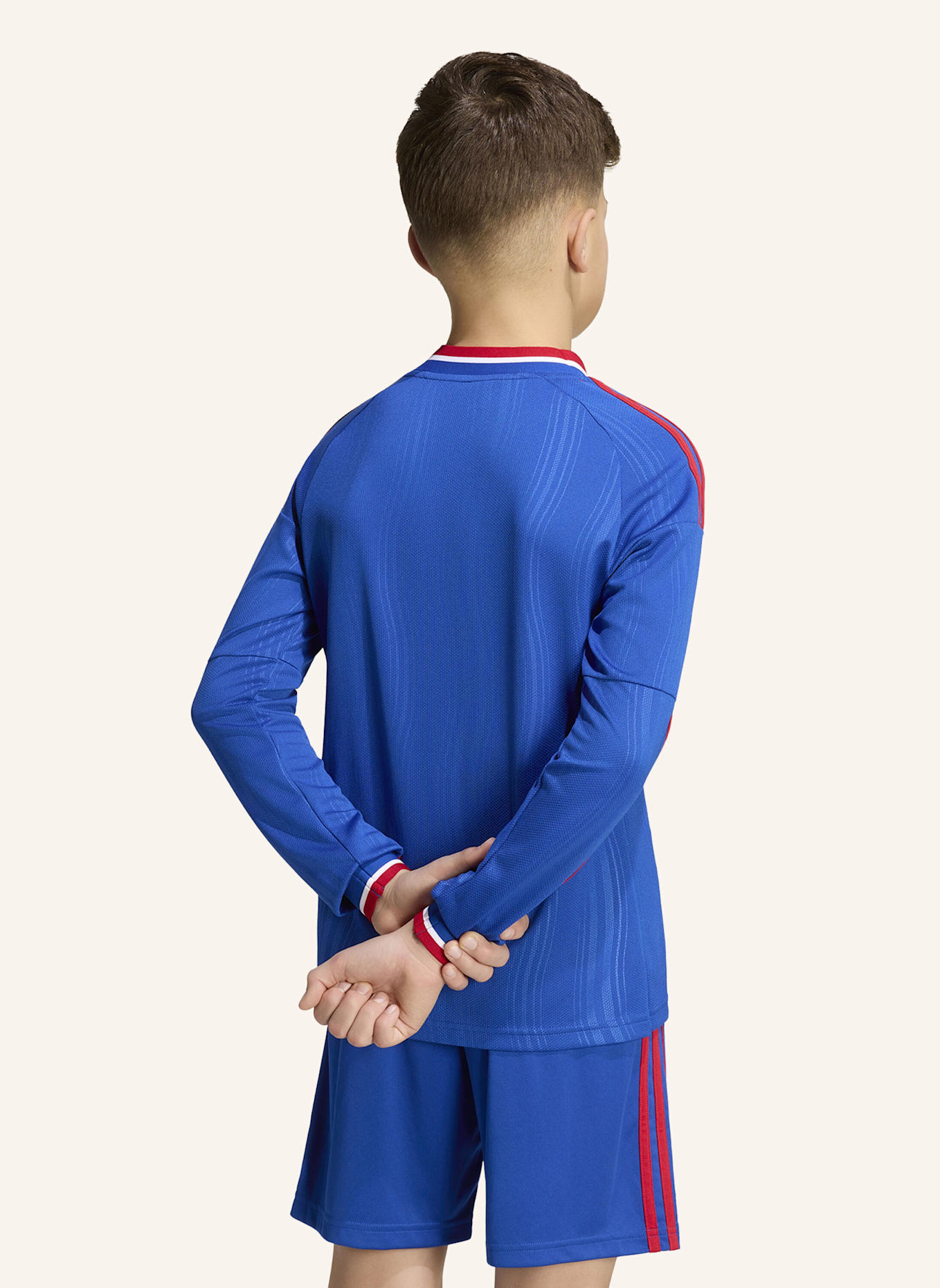 adidas MANCHESTER UNITED 26/27 KIDS, AUSWÄRTSTRIKOT, LANGÄRMELIG: BLAU