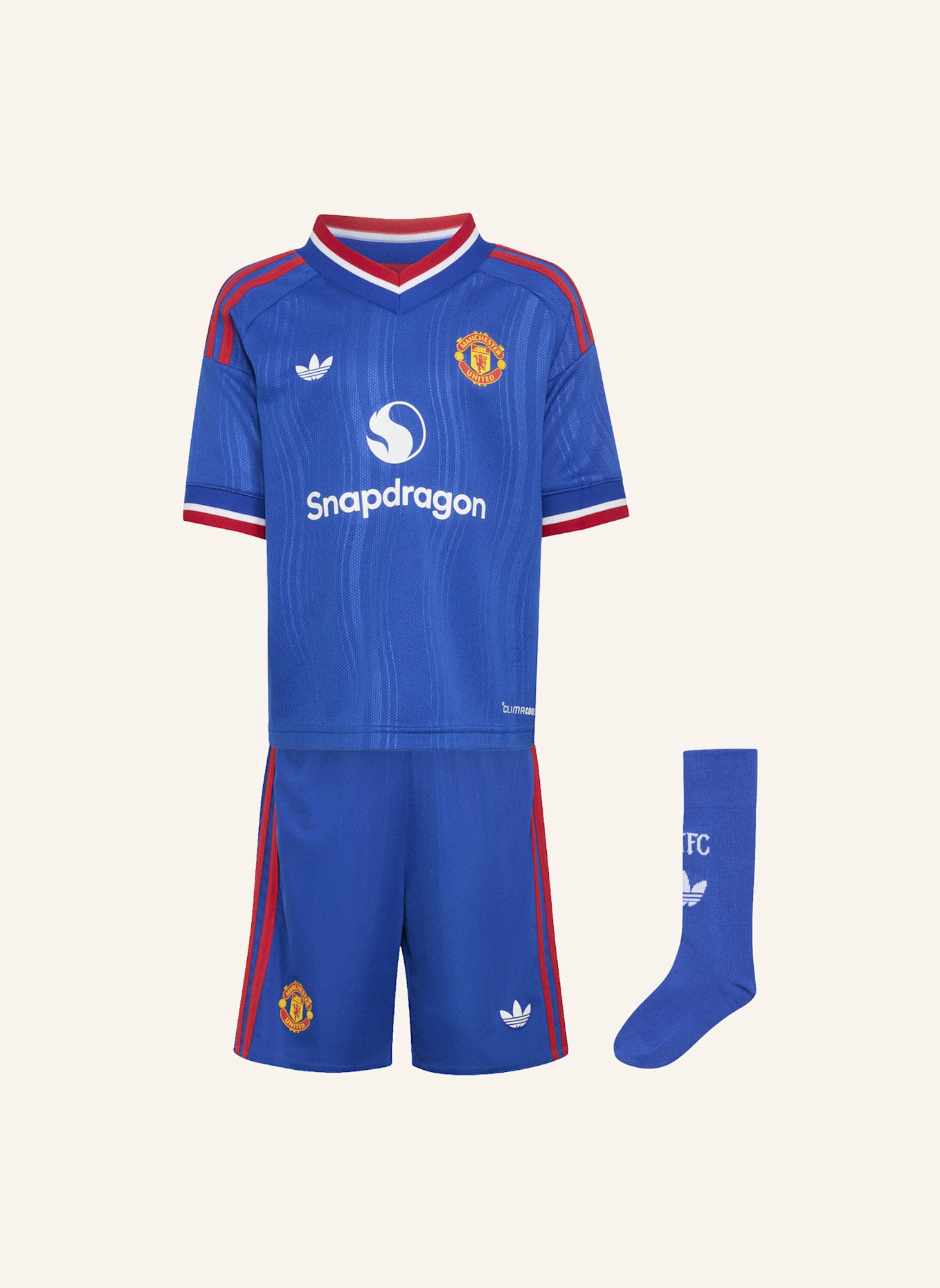 adidas MANCHESTER UNITED 26/27 KIDS AUSWÄRTS-SET: BLAU