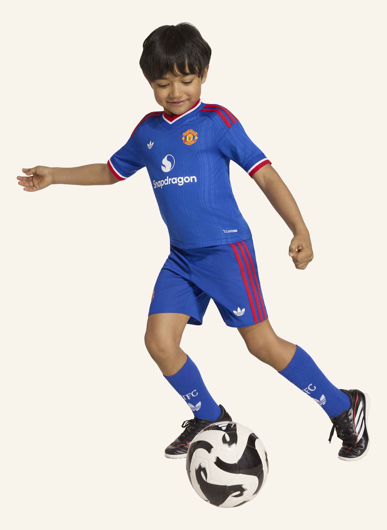 adidas MANCHESTER UNITED 26/27 KIDS AUSWÄRTS-SET: BLAU