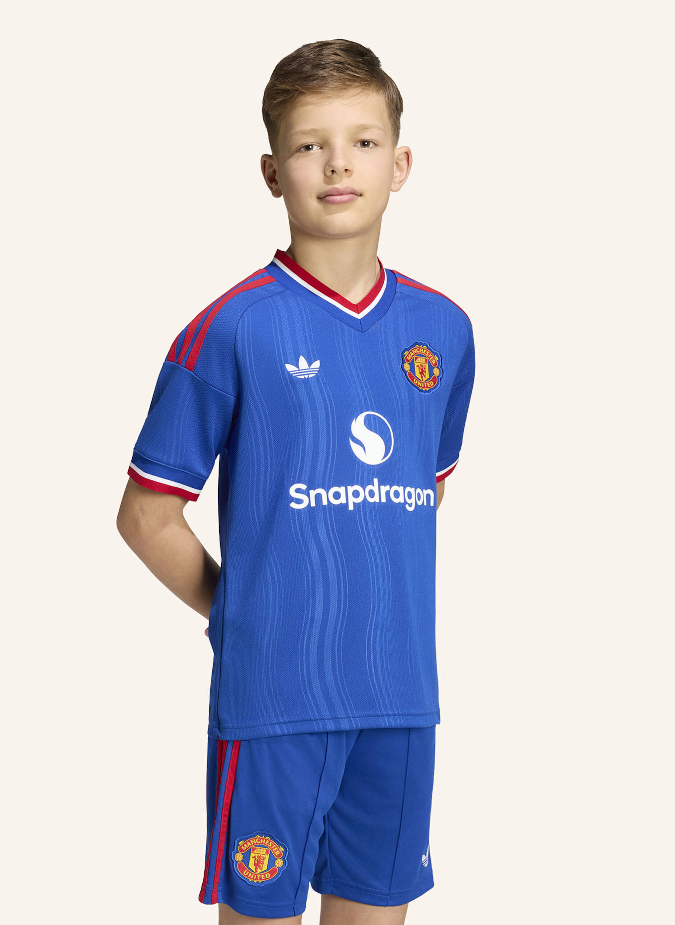 adidas MANCHESTER UNITED 26/27 KIDS AUSWÄRTSTRIKOT: BLAU
