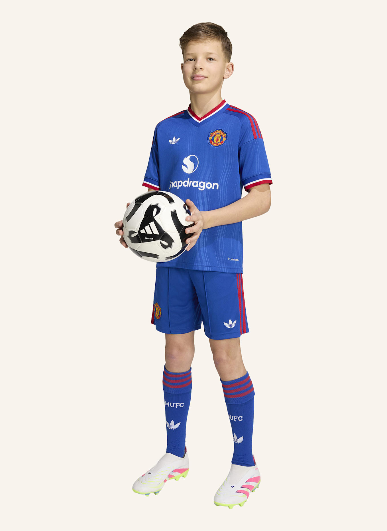 adidas MANCHESTER UNITED 26/27 KIDS AUSWÄRTSTRIKOT: BLAU