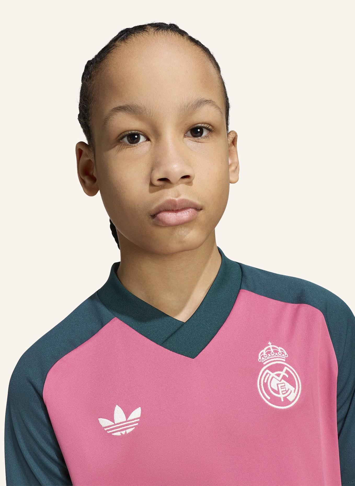adidas REAL MADRID 26/27 KIDS PRE-MATCH TRIKOT: ROSA/ GRÜN