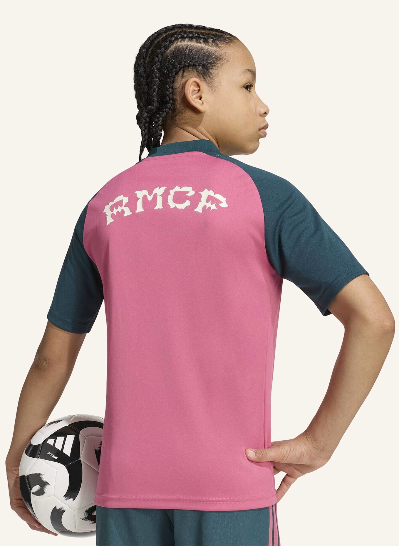 adidas REAL MADRID 26/27 KIDS PRE-MATCH TRIKOT: ROSA/ GRÜN