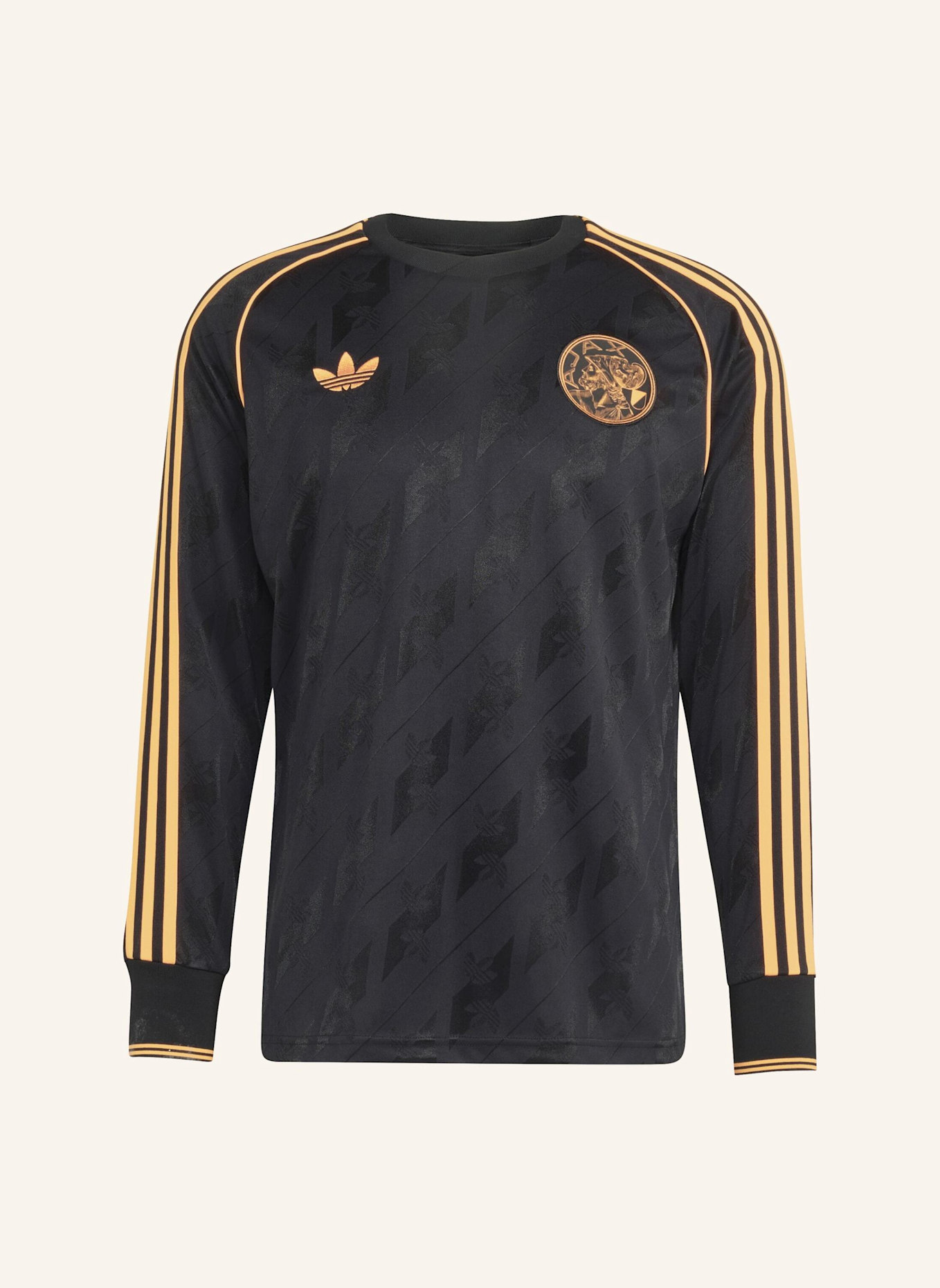 adidas AJAX AMSTERDAM ORIGINALS TRIKOT, LANGÄRMELIG: SCHWARZ