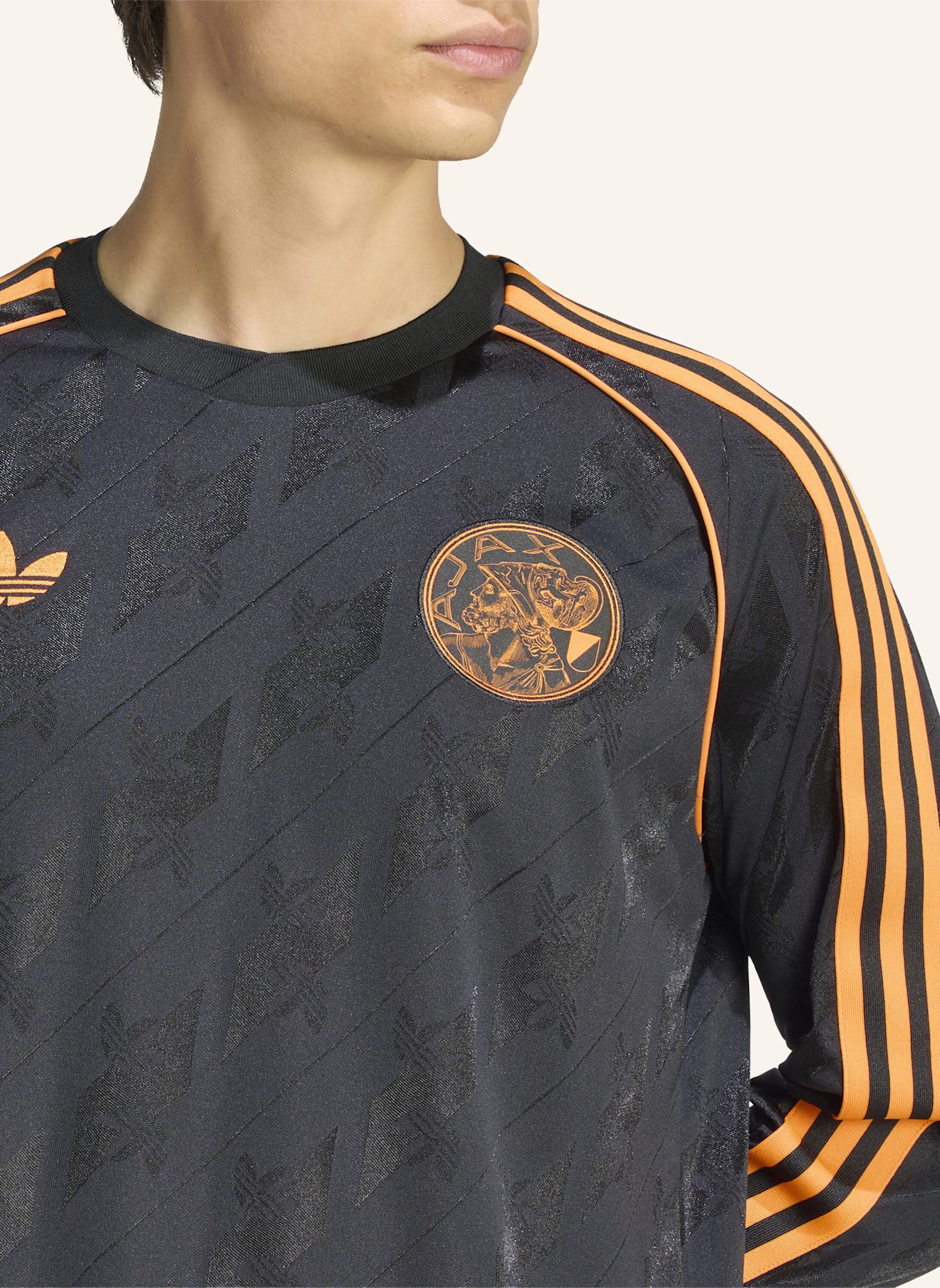 adidas AJAX AMSTERDAM ORIGINALS TRIKOT, LANGÄRMELIG: SCHWARZ