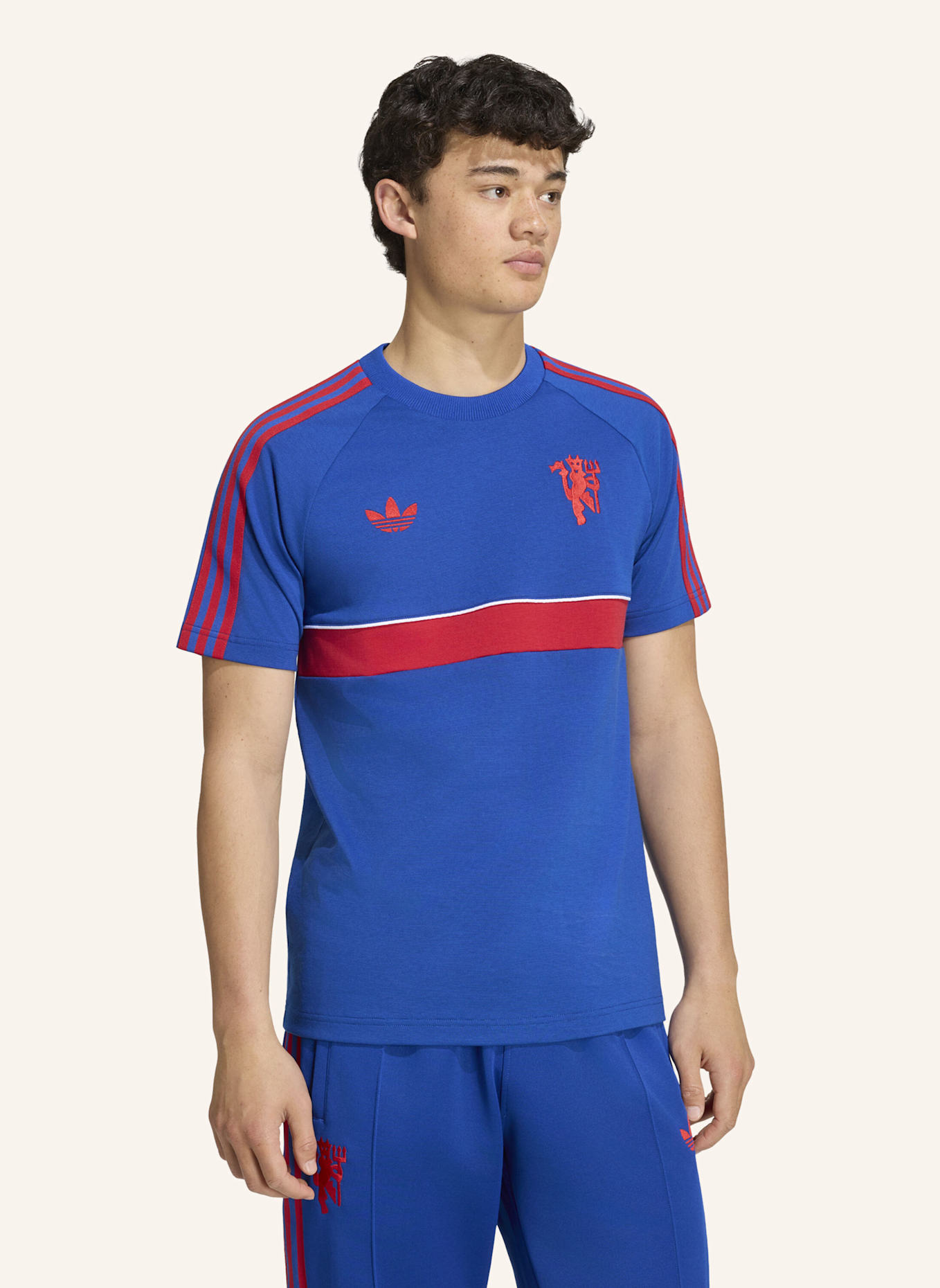 adidas MANCHESTER UNITED ORIGINALS T-SHIRT: BLAU