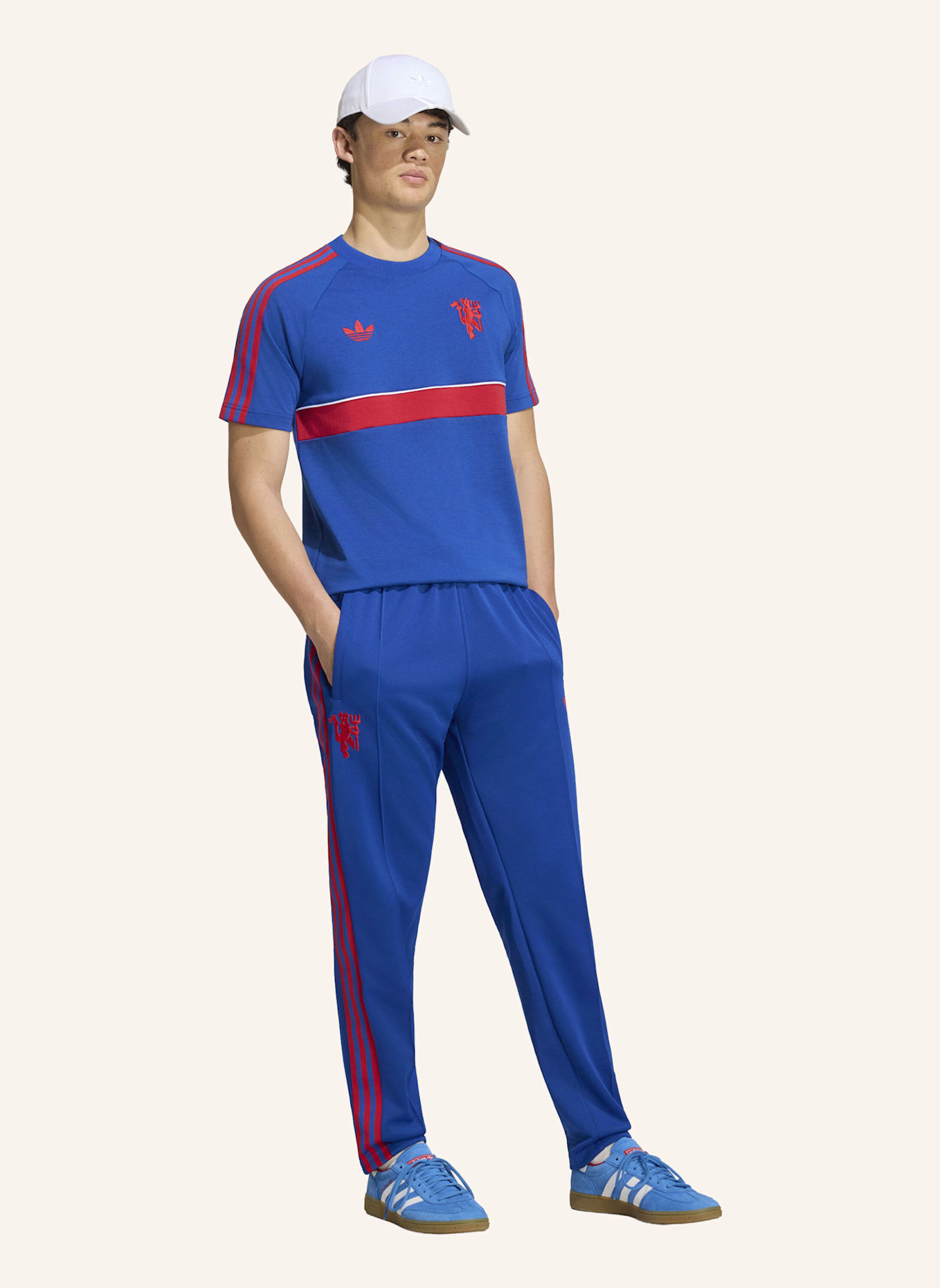 adidas MANCHESTER UNITED ORIGINALS T-SHIRT: BLAU
