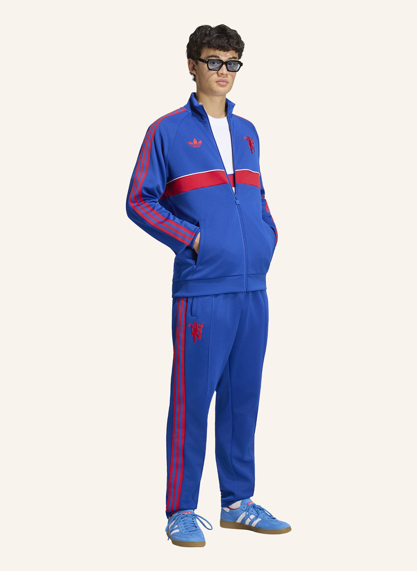 adidas MANCHESTER UNITED ORIGINALS JACKE: BLAU