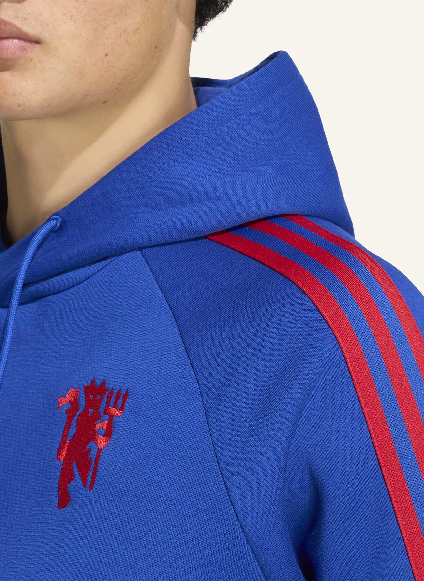 adidas MANCHESTER UNITED ORIGINALS HOODIE: BLAU