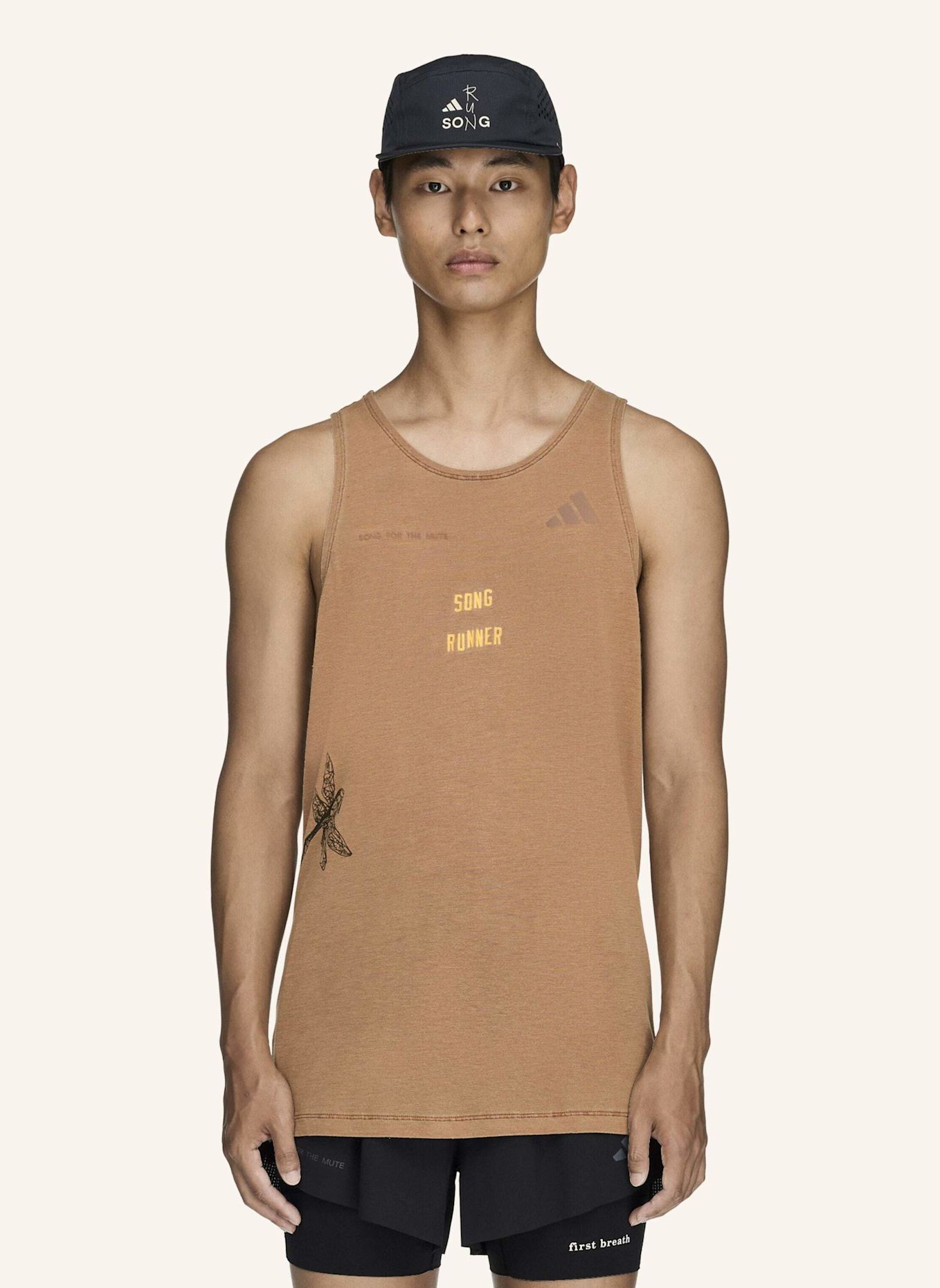 adidas ADIDAS RUNNING X SONG FOR THE MUTE TANKTOP: BRAUN