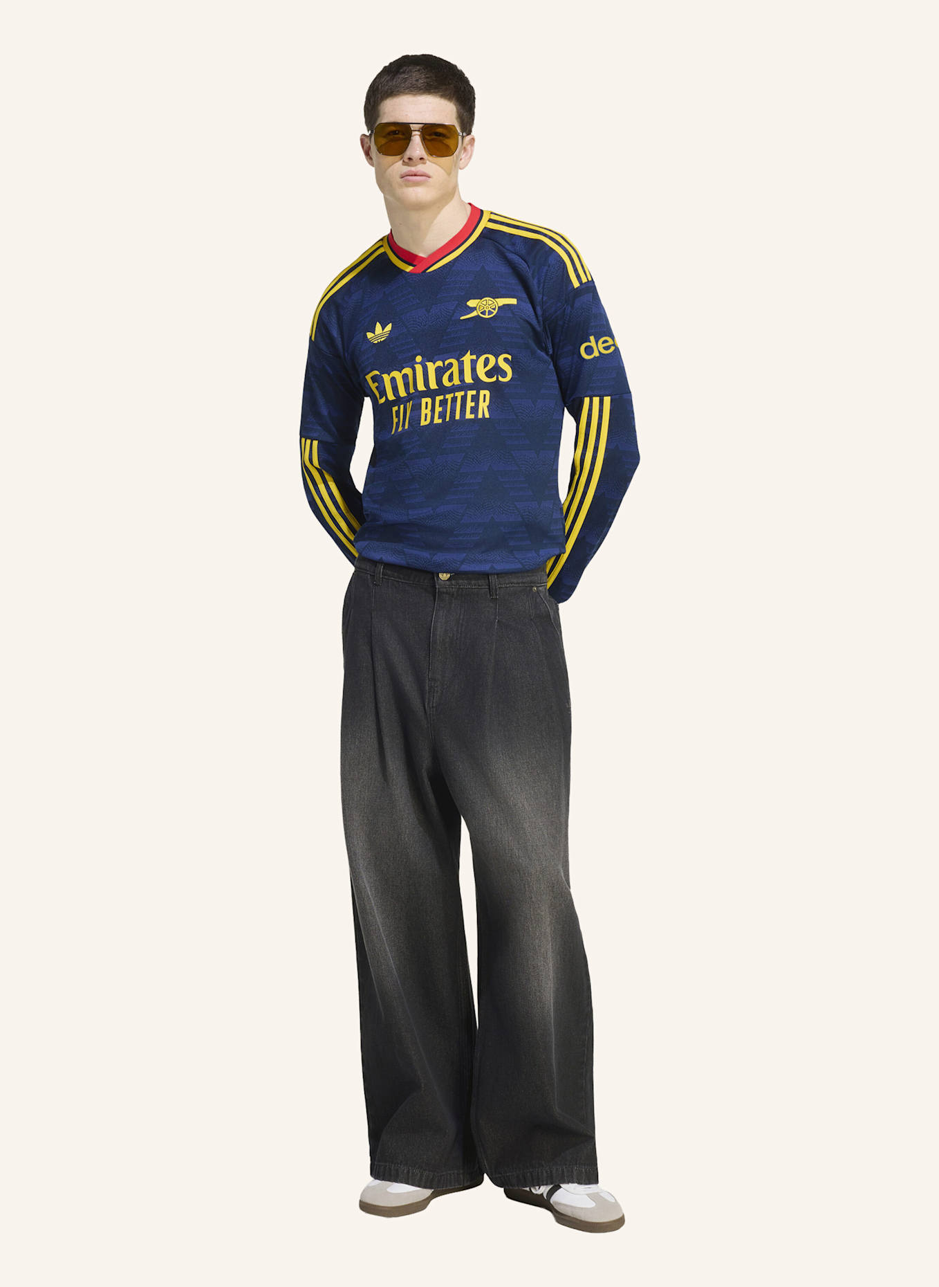 adidas ARSENAL FC 26/27 AUSWÄRTSTRIKOT, LANGÄRMELIG: BLAU