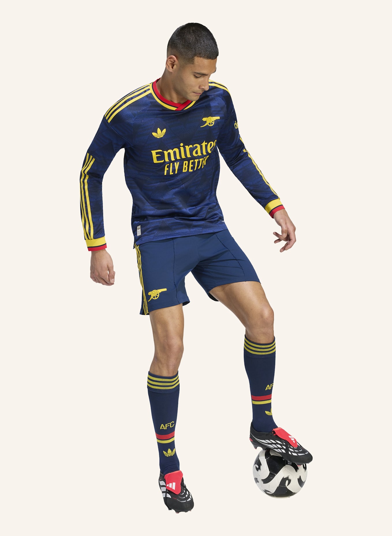 adidas ARSENAL FC 26/27 AUTHENTIC AUSWÄRTSTRIKOT, LANGÄRMLIG: BLAU