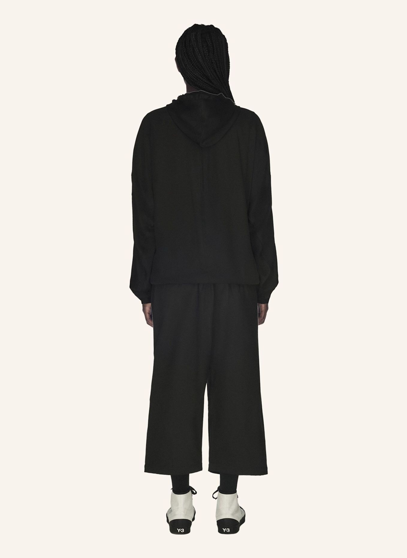 Y-3 Y-3 HOSE, TWILL, WEITES BEIN: SCHWARZ