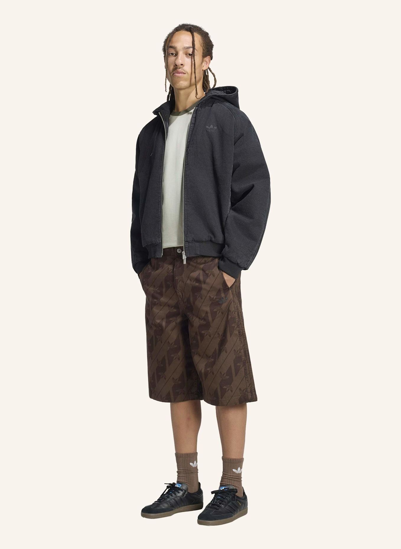 adidas Originals MONOGRAMM-JORTS: BRAUN