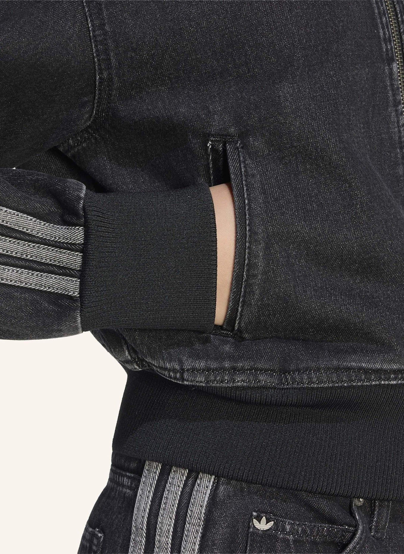 adidas Originals FIREBIRD DENIM EŞOFMAN ÜSTÜ: SCHWARZ