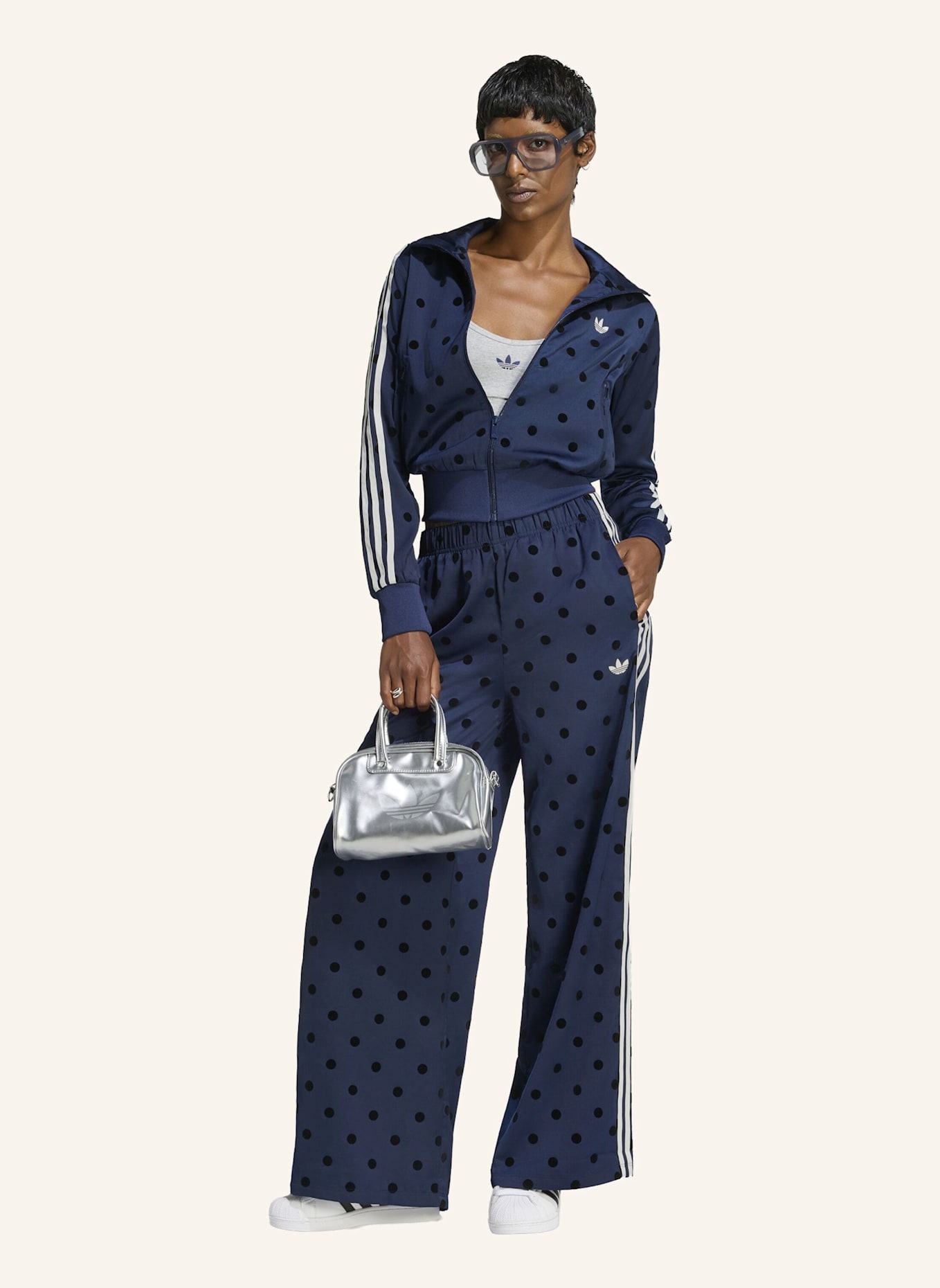 adidas Originals Satinjacke SATIN POLKA DOTS: BLAU