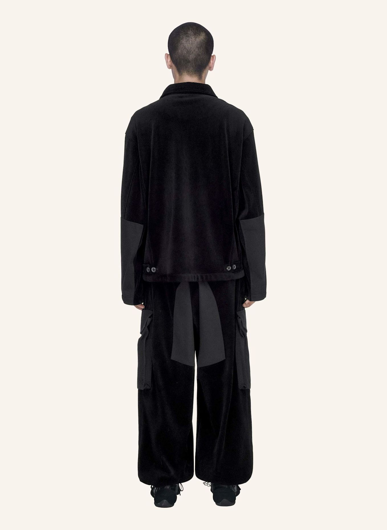 Y-3 Y-3 UTILITY-BLOUSON, SAMTCORD: SCHWARZ