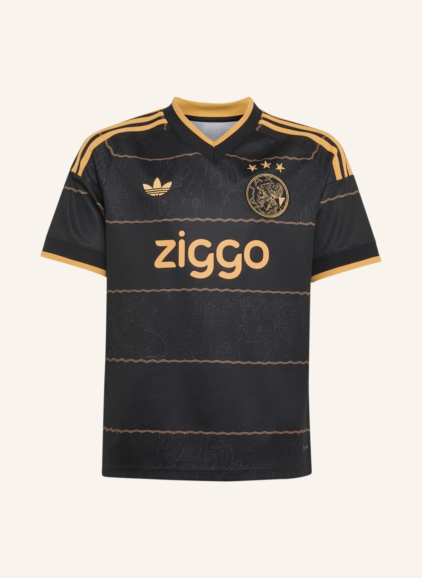 adidas AJAX AMSTERDAM 26/27 KIDS AUSWÄRTSTRIKOT: SCHWARZ/ ORANGE