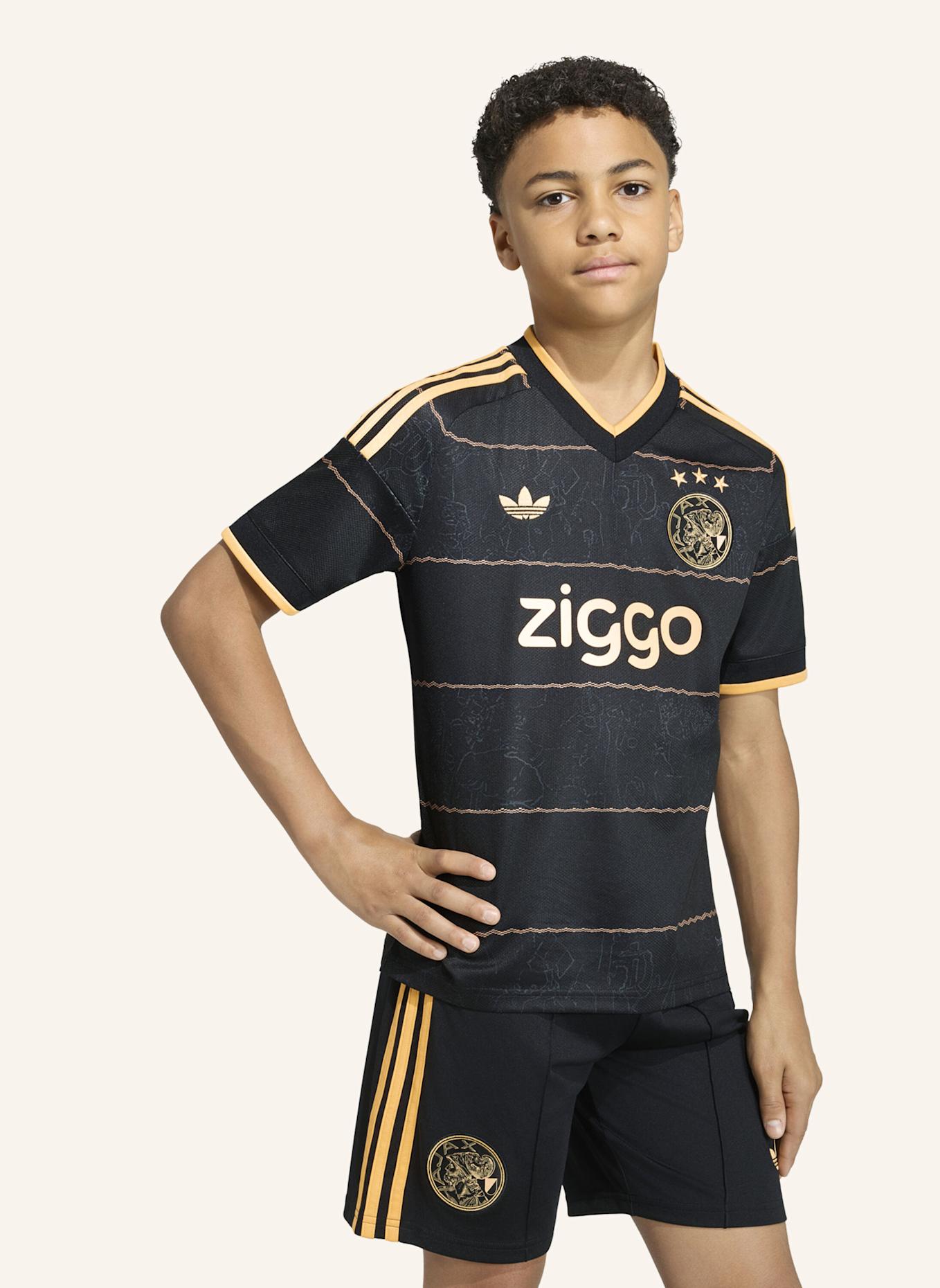 adidas AJAX AMSTERDAM 26/27 KIDS AUSWÄRTSTRIKOT: SCHWARZ/ ORANGE
