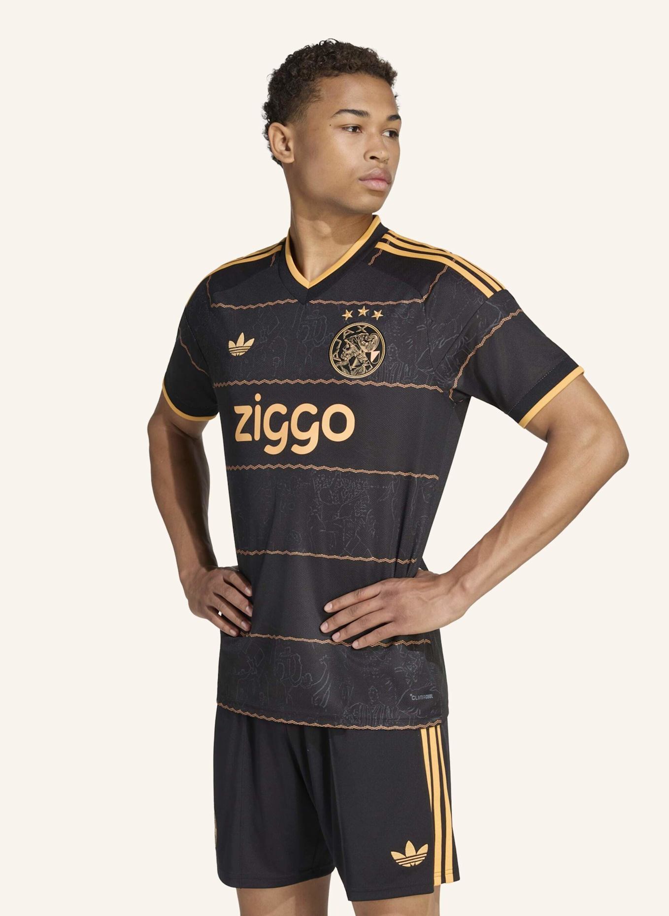 adidas AJAX AMSTERDAM 26/27 AUSWÄRTSTRIKOT: SCHWARZ/ ORANGE