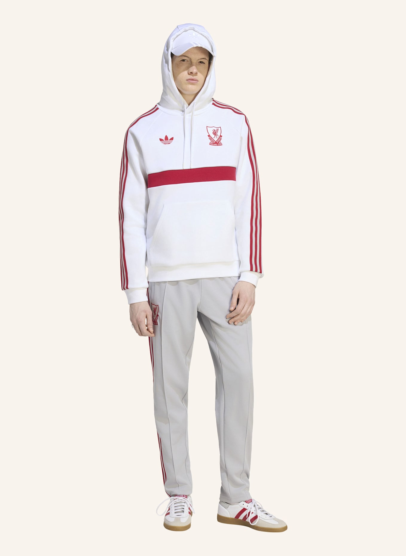 adidas FC LIVERPOOL ORIGINALS HOODIE: WEISS