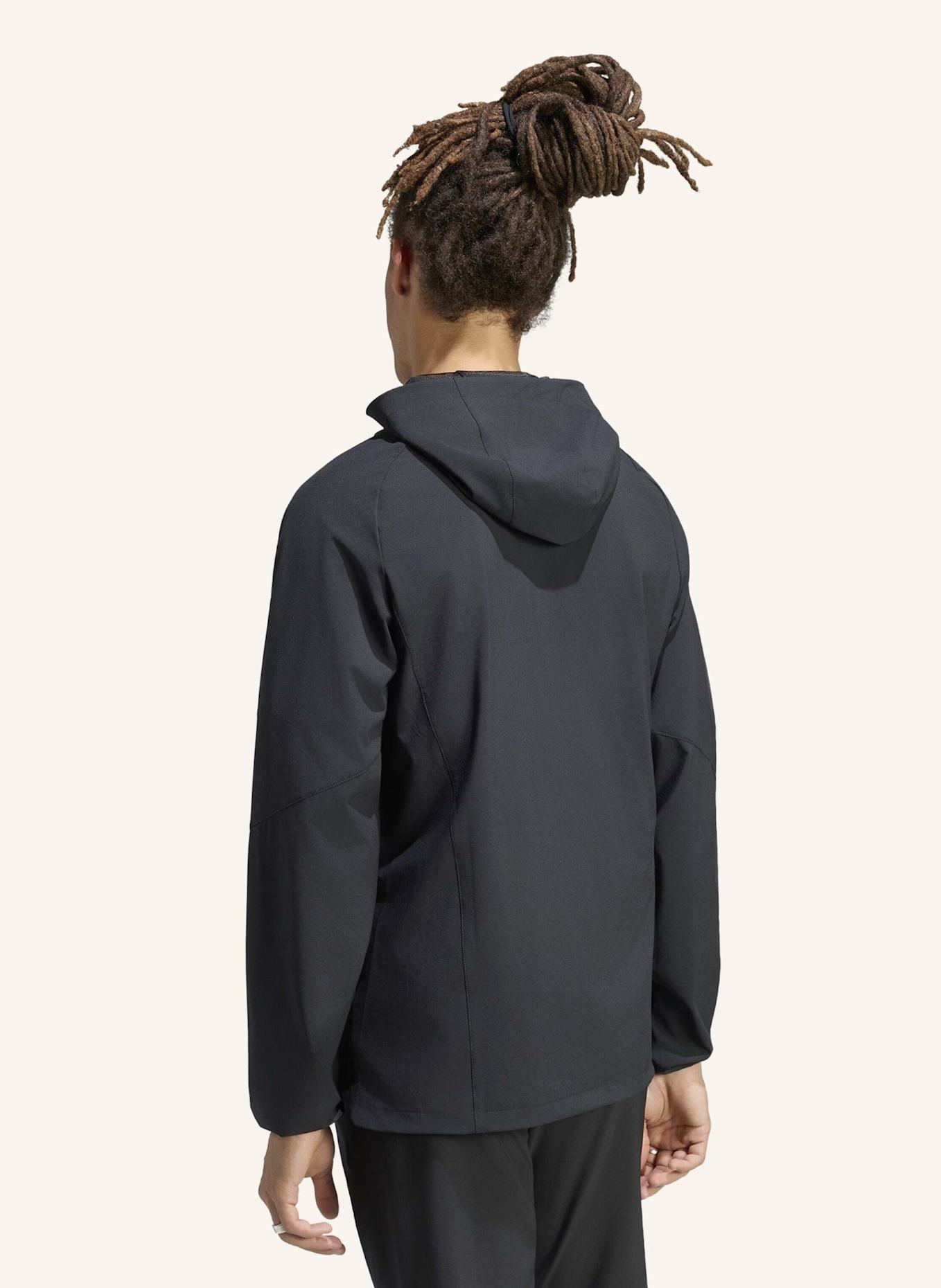 adidas OLYMPIQUE LYON TIRO TRAVEL WINDBREAKER: SCHWARZ