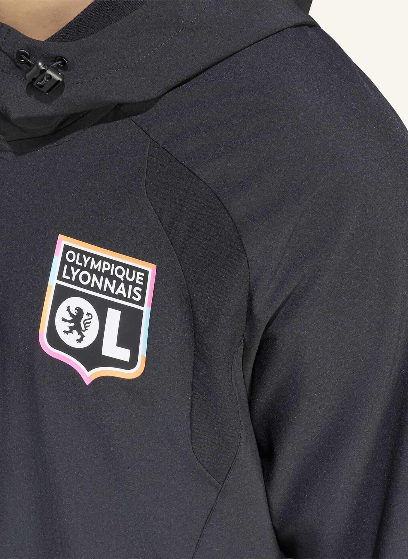 adidas OLYMPIQUE LYON TIRO TRAVEL WINDBREAKER: SCHWARZ