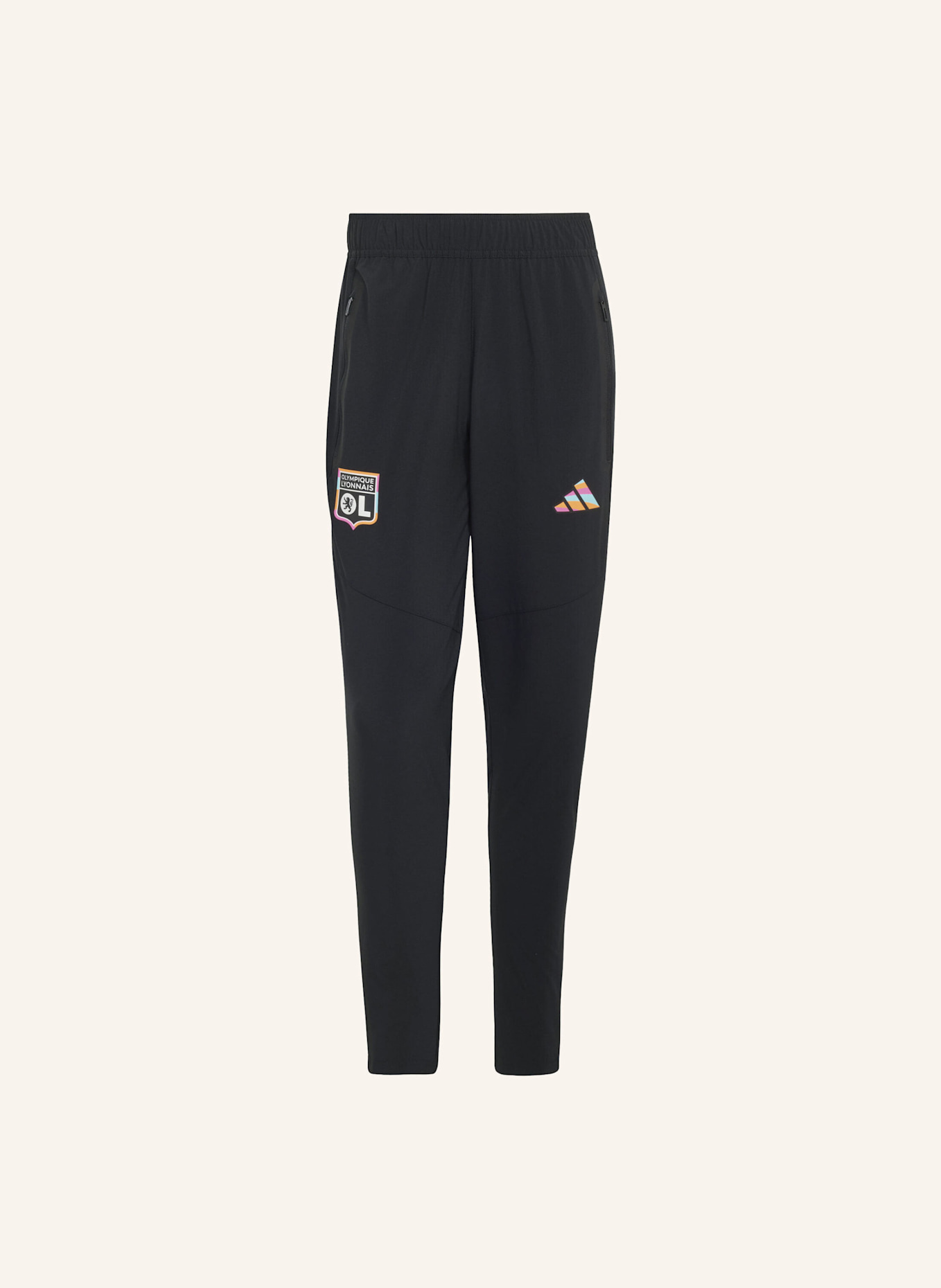 adidas OLYMPIQUE LYON TIRO REISEHOSE: SCHWARZ