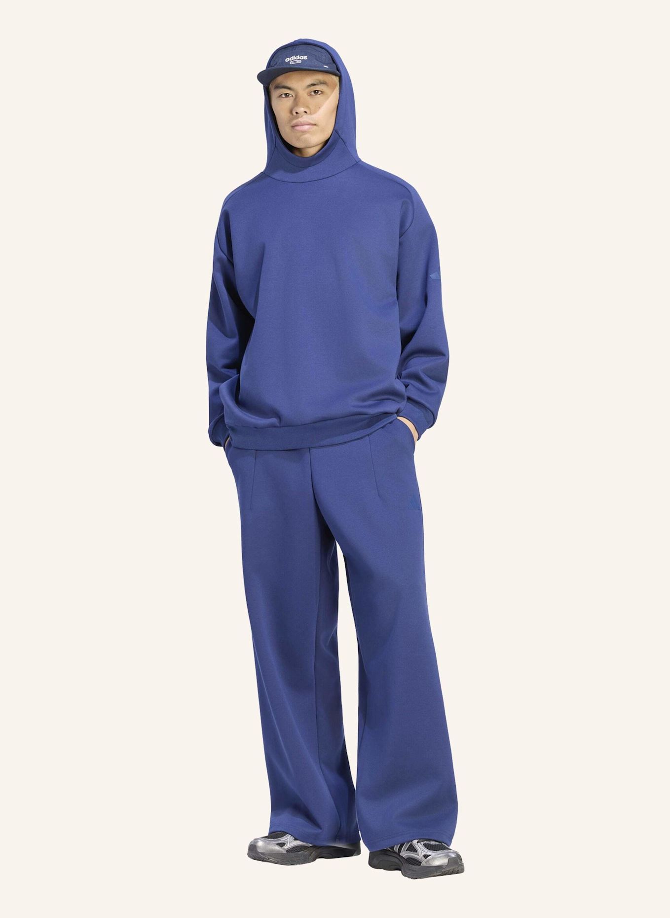 adidas SOFT LUX WINTER KNIT HOODIE: BLAU