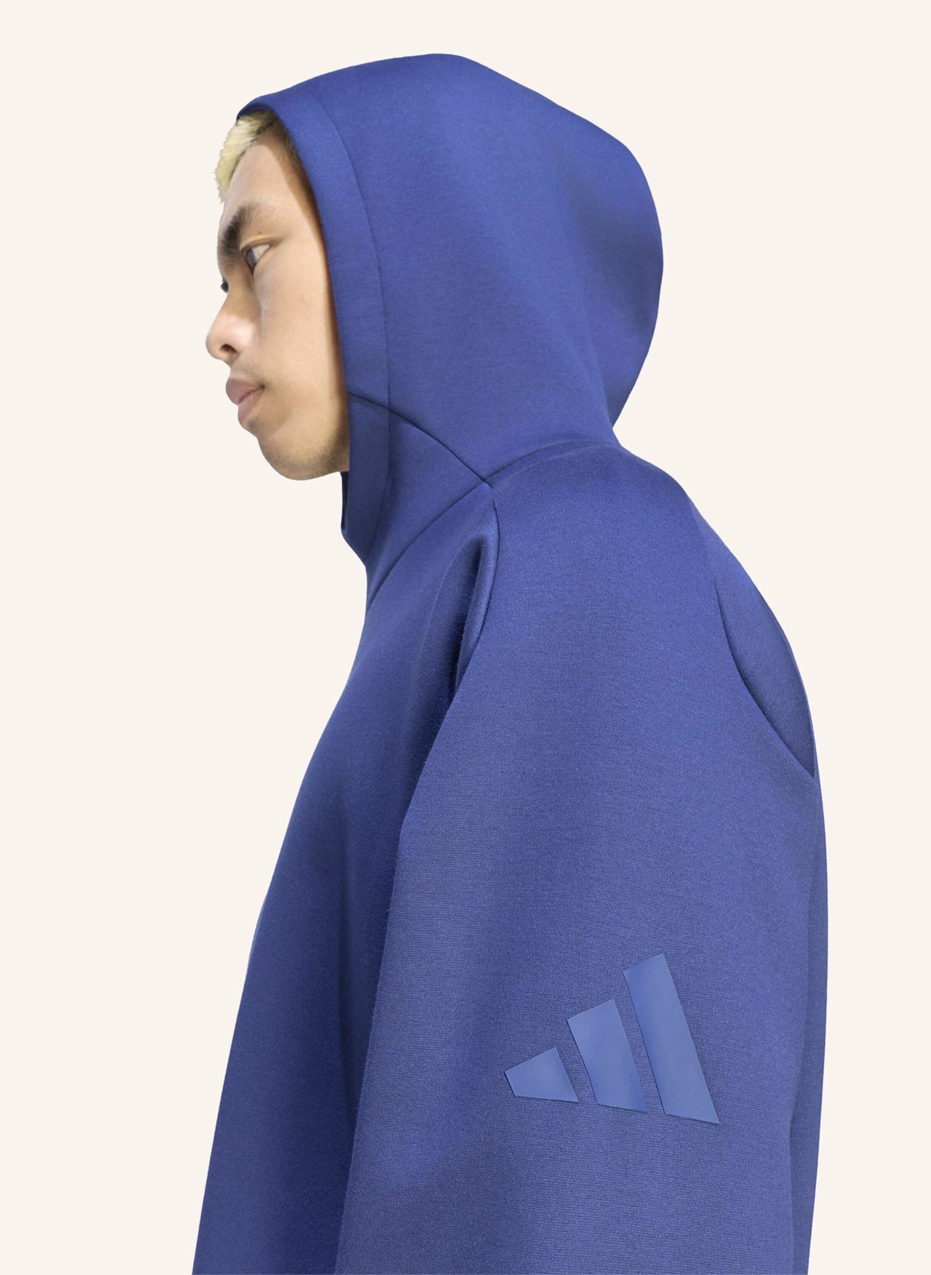 adidas SOFT LUX WINTER KNIT HOODIE: BLAU
