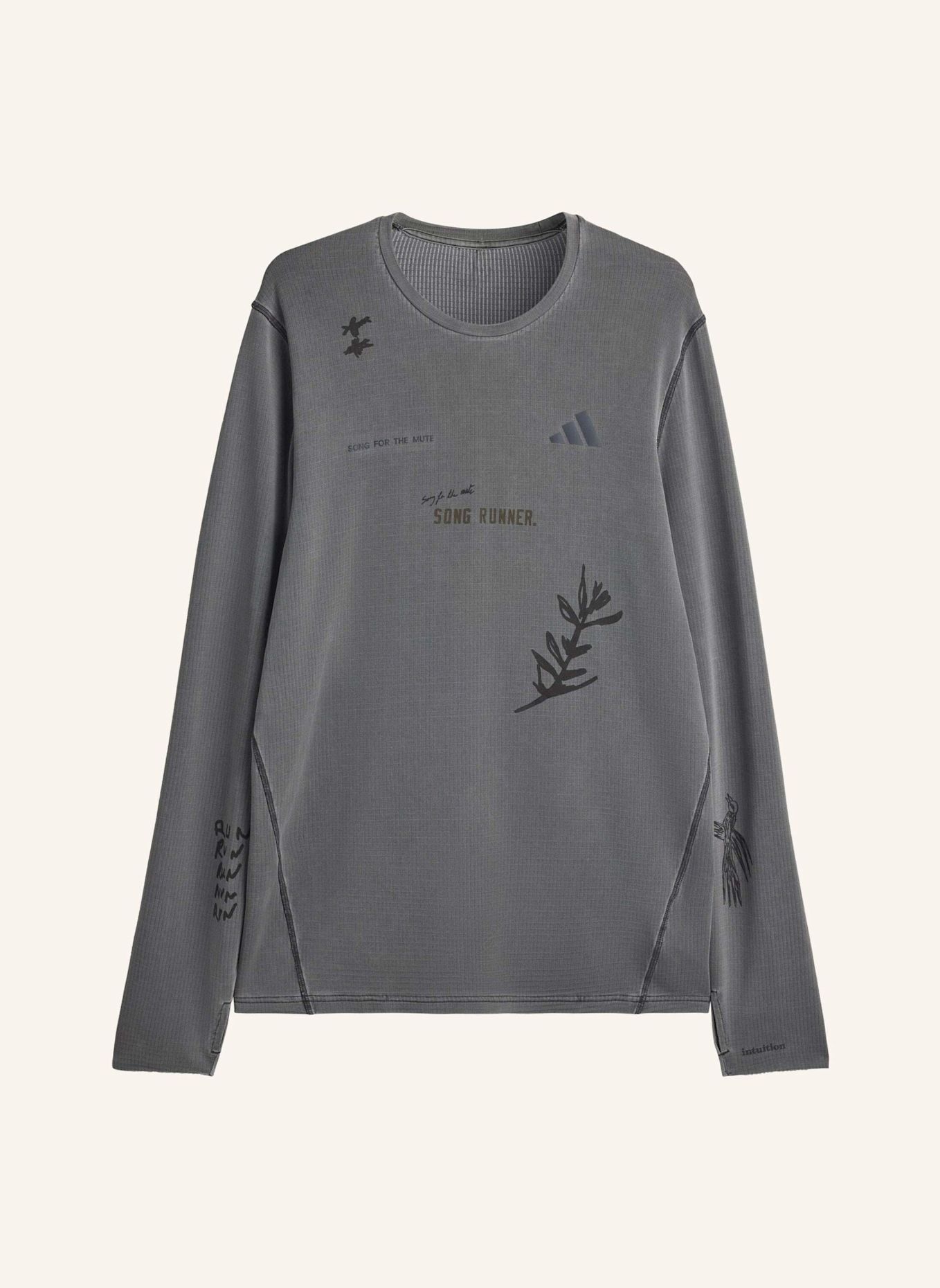adidas ADIDAS RUNNING X SONG FOR THE MUTE LONGSLEEVE: GRAU