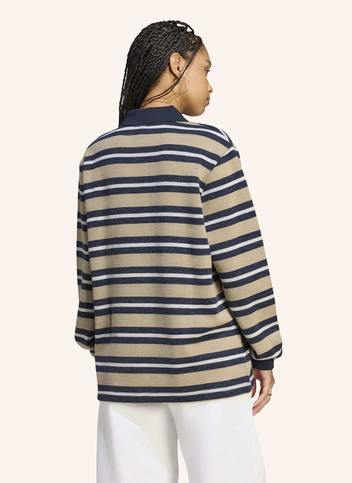 adidas Originals Strick-Poloshirt STRIPED: BEIGE