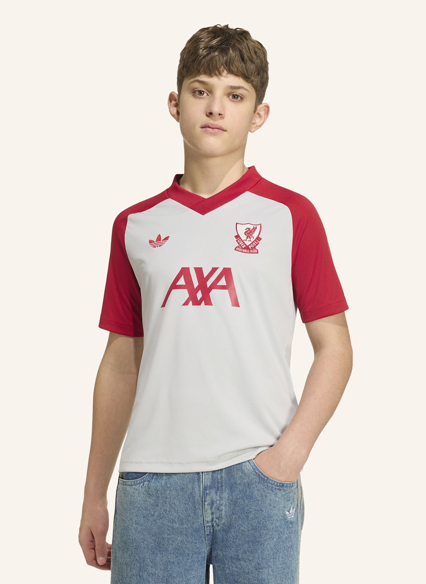 adidas FC LIVERPOOL 26/27 KIDS PRE-MATCH SHIRT: GRAU