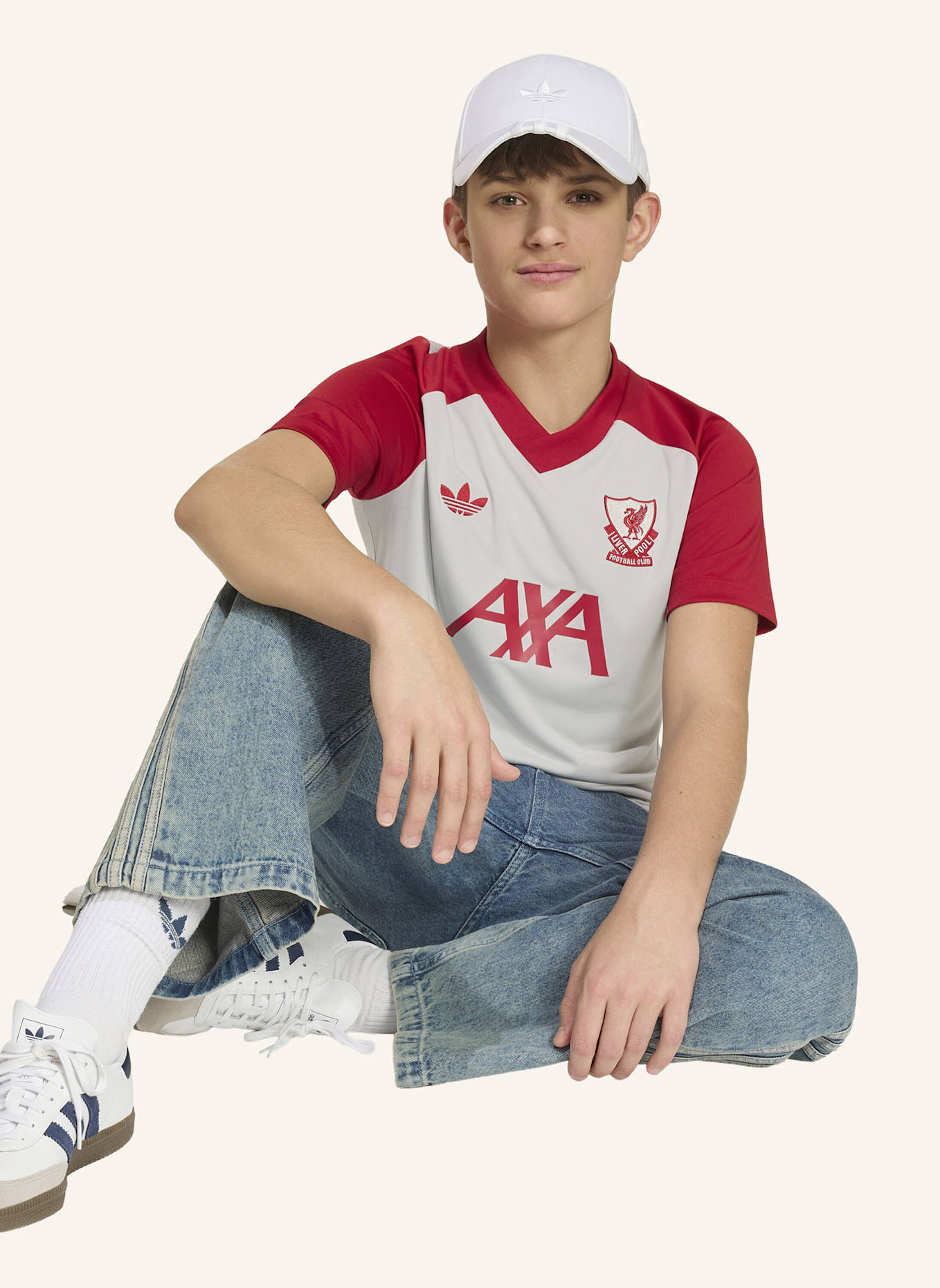 adidas FC LIVERPOOL 26/27 KIDS PRE-MATCH SHIRT: GRAU