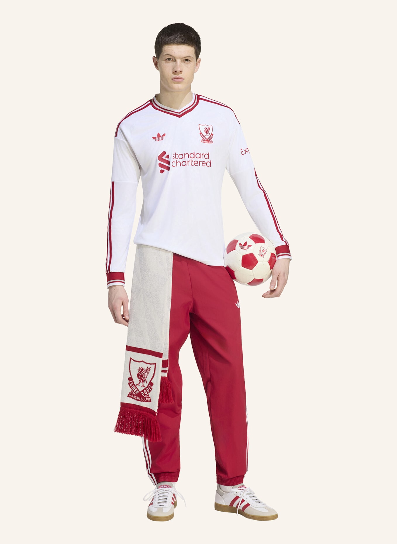 adidas FC LIVERPOOL 26/27 AUSWÄRTSTRIKOT, LANGÄRMELIG: WEISS
