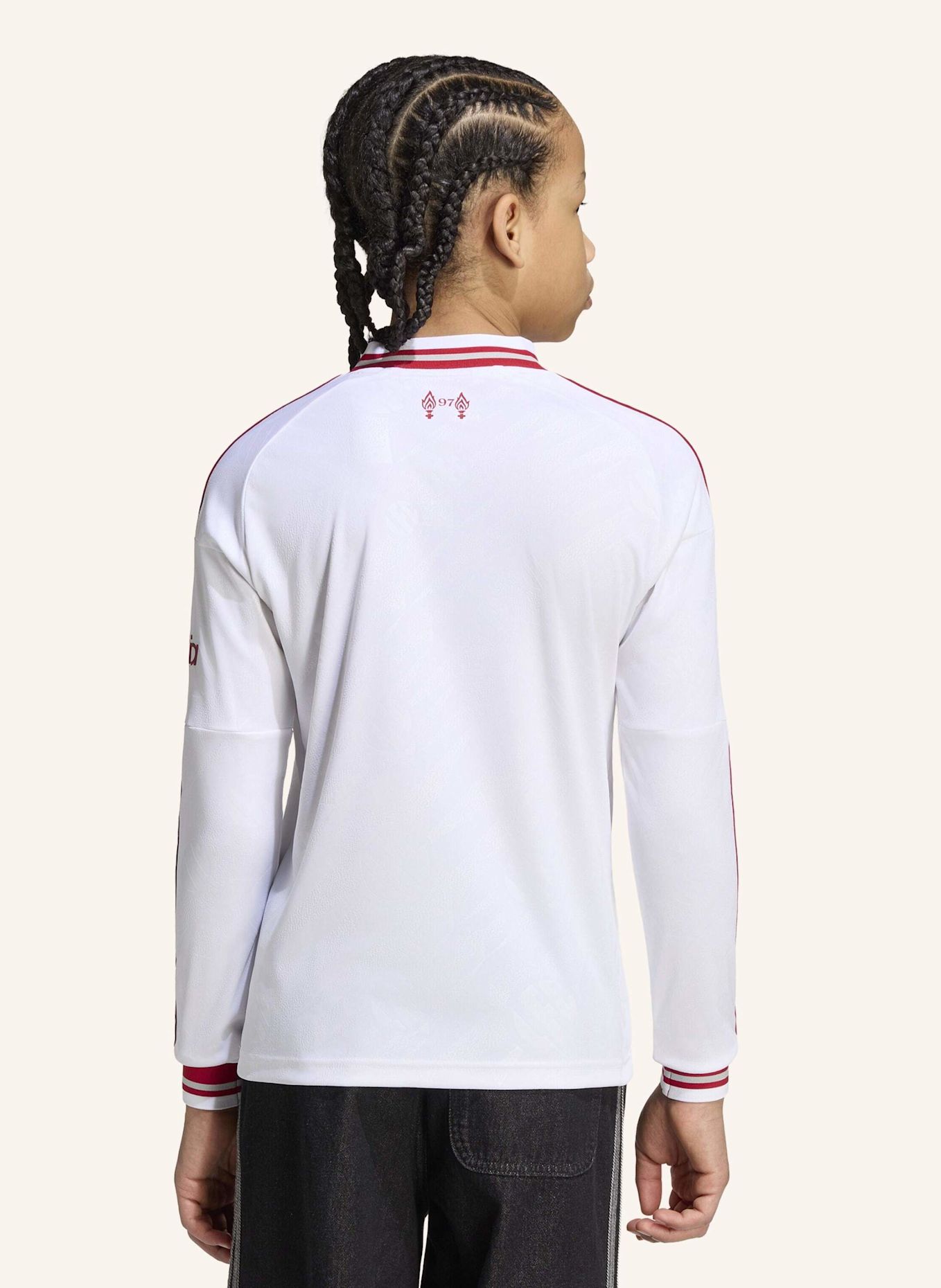 adidas LIVERPOOL FC 26/27 KIDS AUSWÄRTSTRIKOT, LANGÄRMELIG: WEISS