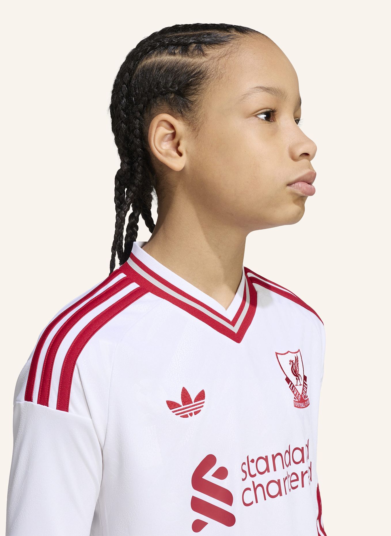 adidas LIVERPOOL FC 26/27 KIDS AUSWÄRTSTRIKOT, LANGÄRMELIG: WEISS