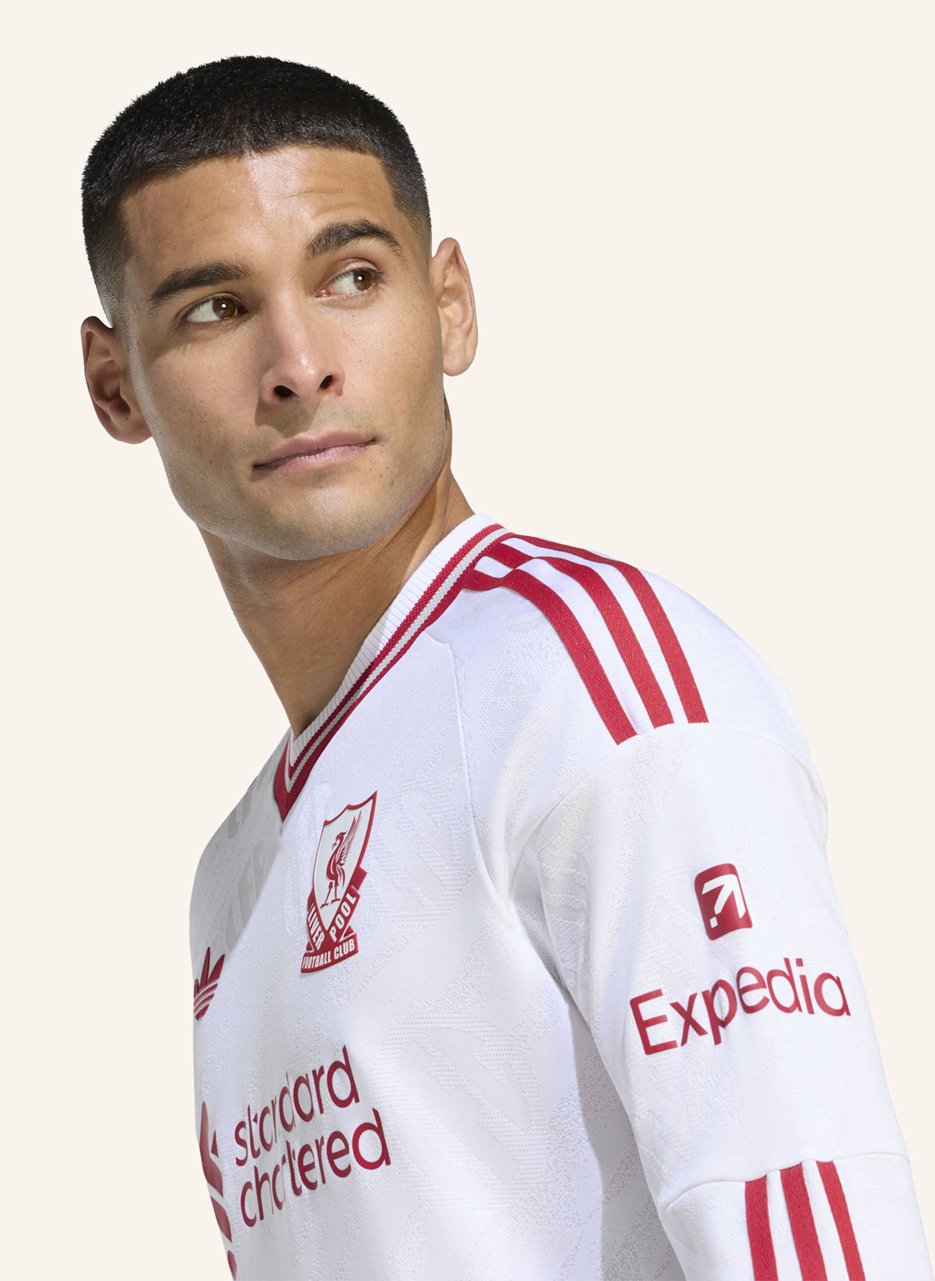 adidas FC LIVERPOOL 26/27 AUTHENTIC AUSWÄRTSTRIKOT, LANGÄRMELIG: WEISS