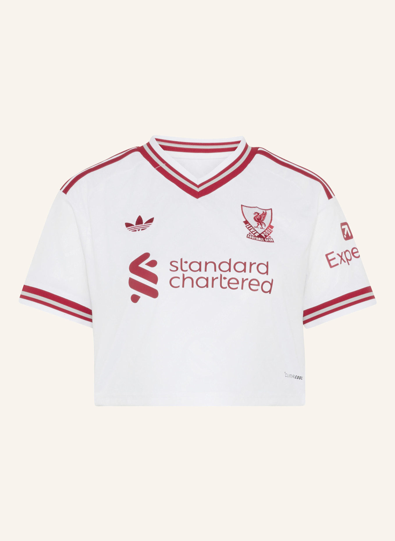 adidas LIVERPOOL FC 26/27 KÜRZER GESCHNITTENES AUSWÄRTSTRIKOT: WEISS
