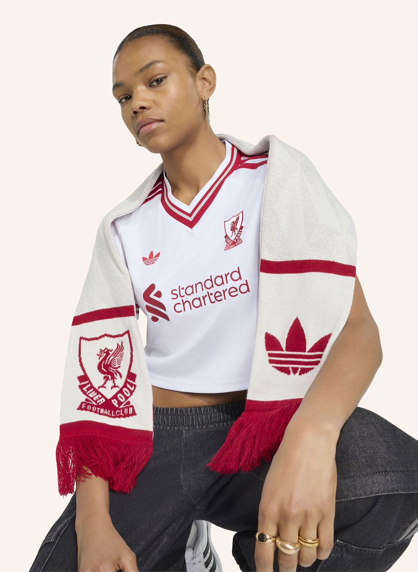 adidas LIVERPOOL FC 26/27 KÜRZER GESCHNITTENES AUSWÄRTSTRIKOT: WEISS