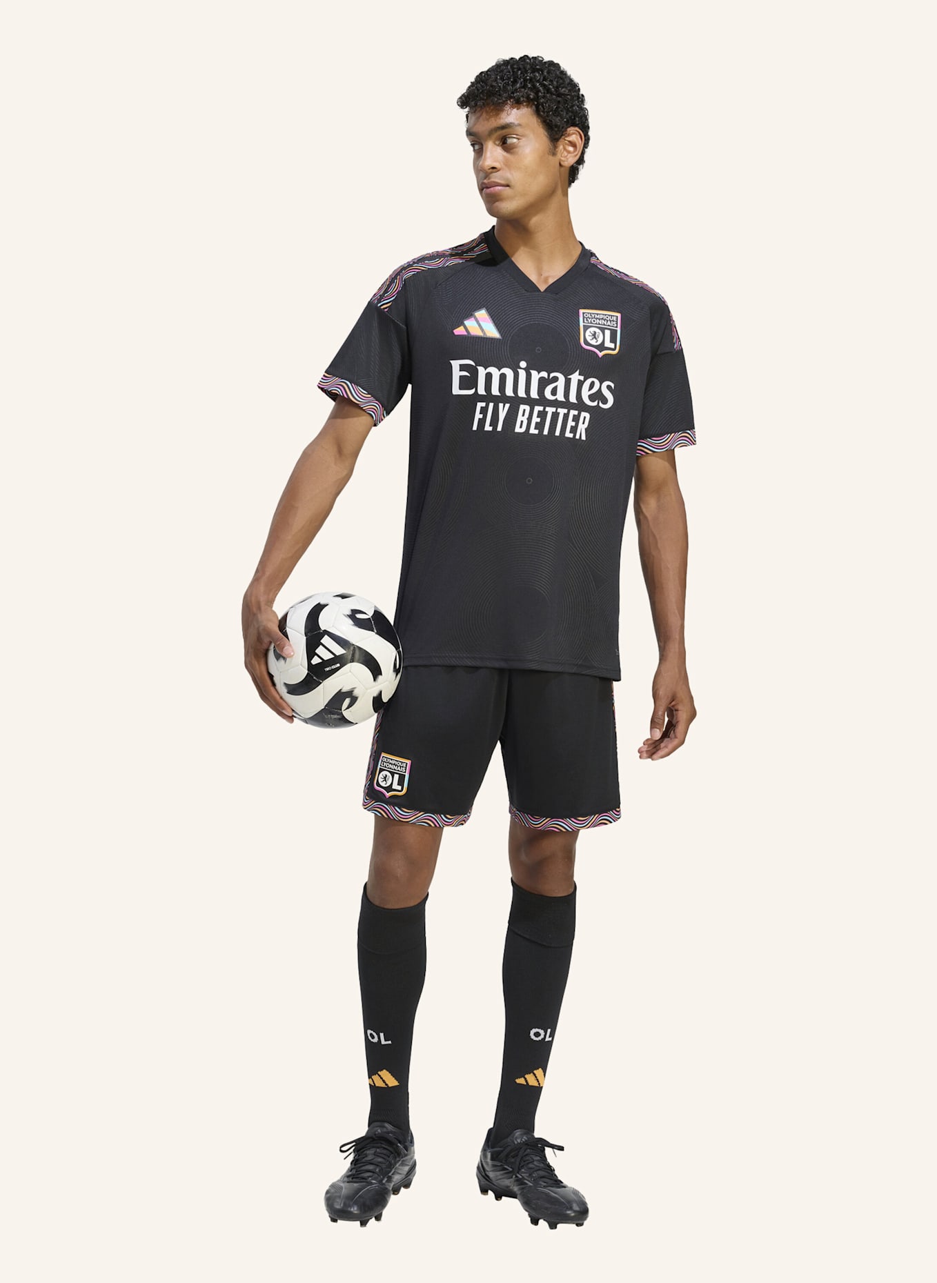 adidas OLYMPIQUE LYONNAIS 26/27 AUSWEICHTRIKOT: SCHWARZ